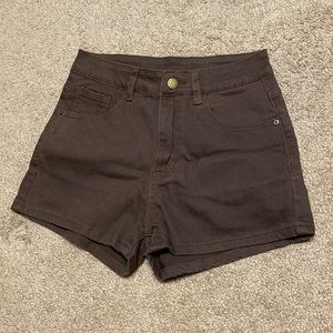 Brown Shein jean shorts